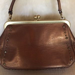 Donald J. Pliner Bronze Leather Satchel